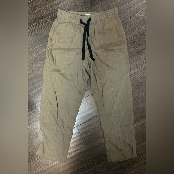 Aritzia Babaton Day Linen Errol Cropped Pants in Morel - Picture 3 of 4